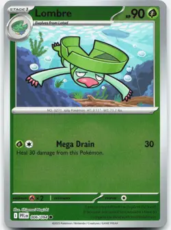 Lombre 006/094 Near Mint Phantasmal Flames Common Reverse Holo Pokemon - Image 1