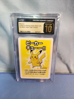 Pikachu CGC 10 Pristine 2023 Old Maid Pokemon Playing Cards Japanese - Image 1
