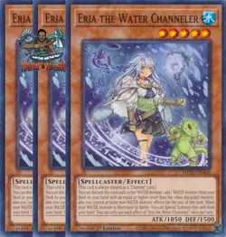 Yugioh! 3x Eria the Water Channeler MP25-EN408 Common 1st Ed NM - Image 1