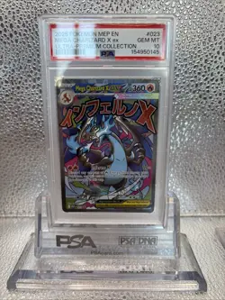 2025 POKEMON MEP EN-ME BLACK STAR PROMO #023 MEGA CHARIZARD X EX PSA 10 - Image 1