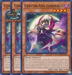 Yugioh! 3x Centur-Ion Chimerea MP25-EN407 Common 1st Ed NM - Image 1