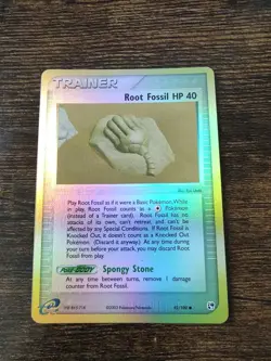 Pokemon Root Fossil 92/100 EX Sandstorm Reverse Holo Rare NM-MINT - Image 1