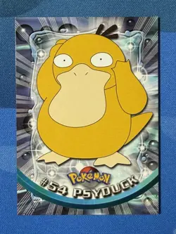 Psyduck #54 Pokemon 1999 Topps TV Animation Edition Blue Label - Image 1