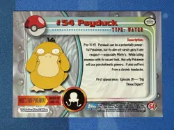 Psyduck #54 Pokemon 1999 Topps TV Animation Edition Blue Label - Image 2