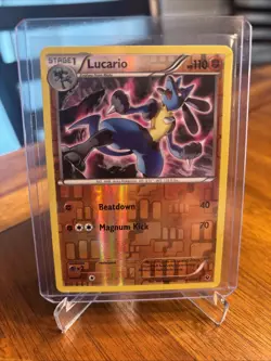 Pokemon TCG Lucario Fates Collide 47/124 Reverse Holo - Image 1
