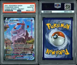 2021 Pokemon Fusion Strike PSA 10 Espeon VMAX Alt Art Secret Rare Full Art #270 - Image 3