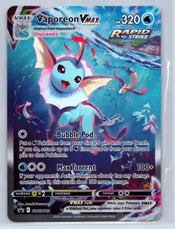 jumbo Vaporeon VMAX SWSH182 Holo Promo Sword & Shield Promo Pokemon - Image 1
