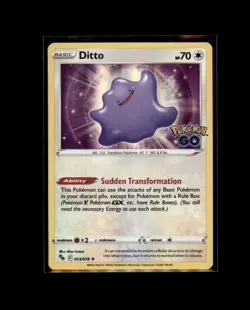 Ditto 053/078 Holo Rare Pokemon GO Pokemon Lightly Played - Image 1