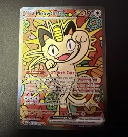 Pokemon Company Meowth ex 121/088 Paldean Fates Shiny Rare Full Art Holo ENG - Image 1