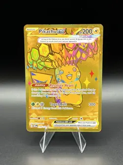Pokemon Prismatic Evolutions - Gold Pikachu Ex - 179/131 Hyper Rare!!⚡ - Image 1