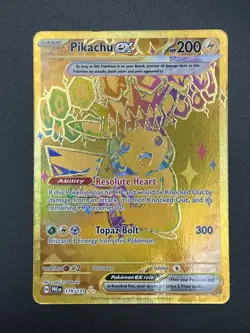 Pokemon Prismatic Evolutions - Gold Pikachu Ex - 179/131 Hyper Rare!!⚡ - Image 3