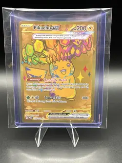 Pokemon Prismatic Evolutions - Gold Pikachu Ex - 179/131 Hyper Rare!!⚡ - Image 5