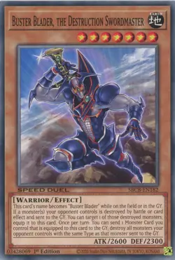 Yugioh Buster Blader,The Destruction SwordMaster SBCB-EN182 Common 1st NM - Image 1
