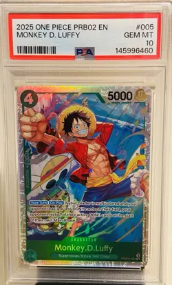 Monkey D. Luffy 2025 One Piece PRB02 EN Premium Booster The Best, PSA 10 👒🐵🔥 - Image 1