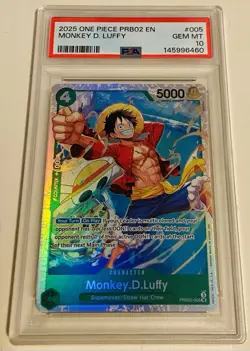 Monkey D. Luffy 2025 One Piece PRB02 EN Premium Booster The Best, PSA 10 👒🐵🔥 - Image 2