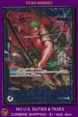 One Piece Roronoa Zoro ST21-015 Flagship Flagship FOR ASIA ONLY - Image 1