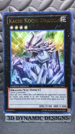 | Yugioh Kachi Kochi Dragon YZ01-EN001 Ultra Rare Zexal Manga Promo PL 🔥 | - Image 1
