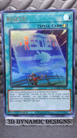 | Yugioh RESCUE! AMDE-EN009 1st Edition Ultra Rare NM 🔥 | - Image 1