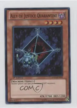 Ally of Justice Quarantine 1st Ed. YuGiOh Hidden Arsenal 3 #HA03-EN051 2010 - Image 1