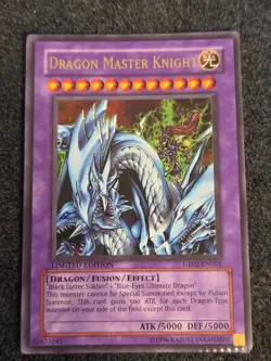 *Misprint* Dragon Master Knight UE02-EN001 Ultra Rare Yugioh Promo Card Crimped - Image 1