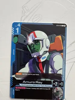 English Gundam Card Game Beta - Amuro Ray ST01-010 - Image 1