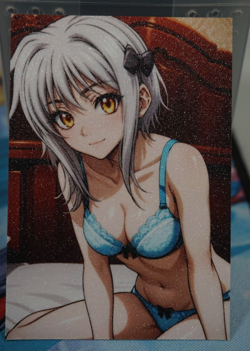 Koneko Toujou Bed High School DxD Sexy Waifu Textured Custom Card - Image 1