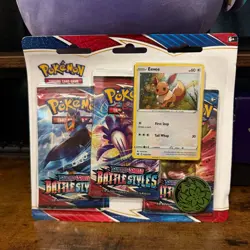 Pokemon TCG Battle Styles Eevee 3 Pack Blister Factory Sealed - Image 1