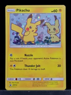 Pokemon Pikachu Mimikyu SM162 Sun & Moon Team Up Blister Pack Promo Near Mint - Image 1