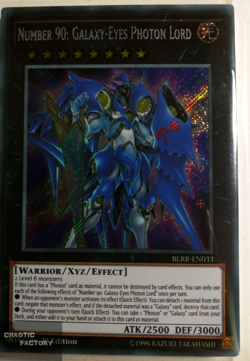 YUGIOH BLRR-EN033 Number 90: Galaxy-Eyes Photon Lord Secret Rare 1st Edition NM - Image 1