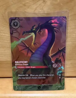 Ravensburger Disney Lorcana Store Championship Promo Maleficent Dragon #5 MINT - Image 1