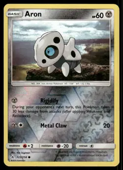 Pokemon Cards Aron 123/214 Reverse Holo Unbroken Bonds Common NM - Image 1