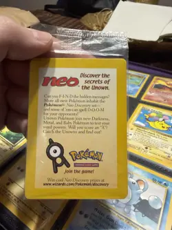 SEALED New Entei 34 Black Star Movie Promo Reverse Holo Neo Pokemon Card - Image 1
