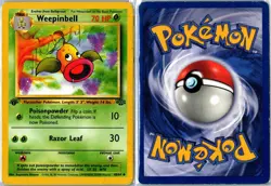 Pokemon Card - Weepinbell Jungle 48/64 1999 Uncommon 1st Edition Heavily Played - Image 3