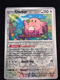 Chansey Reverse Holo NM 113/165 Scarlet & Violet 151 Pokemon Card - NM - Image 1