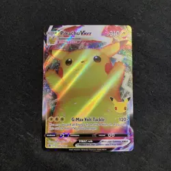 Pokemon Pikachu TCG VMAX Sword & Shield SWSH062 Celebration Black Star Promo - Image 1