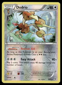 2016 Pokemon Dodrio Rare Generations 56/83 Reverse Holo DMG - Image 1