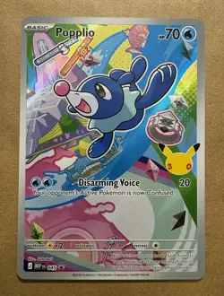 Pokemon TCG: Popplio #045 Black Star Promo MEP First Partner Illus. Series Hilo - Image 1