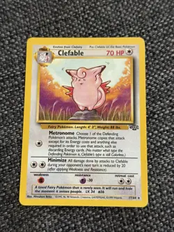 Vintage Pokemon Jungle Clefable 17/64 Rare Vintage NM Regular Non-holo - Image 1