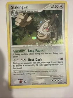 Pokemon Slaking 16/127 Platinum Holo NM - Image 1
