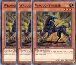 Yugioh - Wroughtweiler x 3 - 1st Edition NM - Plus Free Holographic Card - Image 1