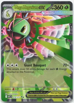 Mega Meganium ex 010/217 Double Rare Ascended Heroes Pokemon Near Mint - Image 1