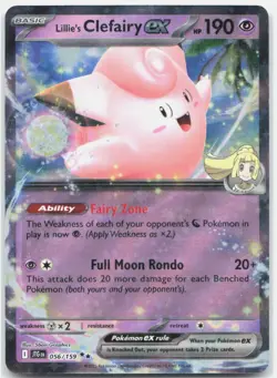 Lillie's Clefairy ex 056/159 Double Rare Journey Together Pokemon Near Mint - Image 1