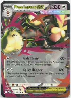 Mega Lopunny ex 084/094 Double Rare Phantasmal Flames Pokemon Near Mint - Image 1