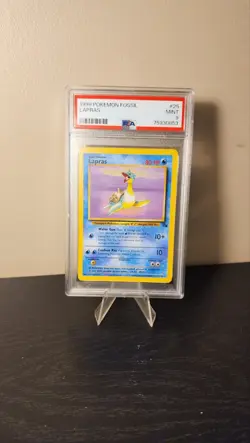 Pokemon TCG Lapras 25/62 Fossil Non-Holo Card PSA 9 - Image 1
