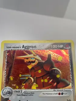Pokemon TCG Team Magma's Aggron EX Team Magma VS Team Aqua Holo Rare 7/93 LP- - Image 2
