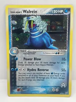 Pokemon TCG Team Aqua's Walrein EX Team Magma Team Aqua Holo Rare 6/95 MP - Image 1