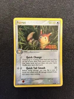 Pokemon TCG Furret 22/109 Team Rocket Returns Reverse Holo Rare 80 HP - Image 3