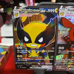 Pokemon Pikachu Deadpool & Pikachu Wolverine Pikachu Cosplay Custom Cards Set - Image 2