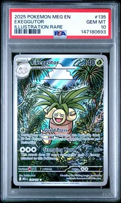 PSA 10 - EXEGGUTOR 135/132 ILLUSTRATION RARE MEGA EVOLUTION POKEMON - Image 1