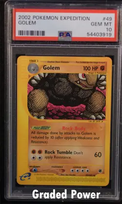 Expedition Golem PSA 10 49/165 Pokemon (3919) - Image 1